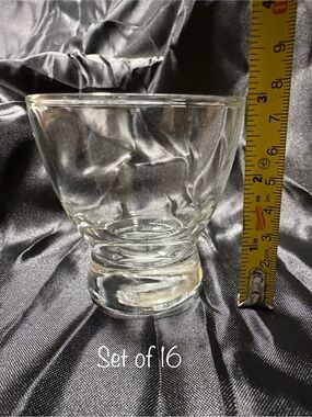 Clear Glass Dessert or Tasting Cups - Set of 16